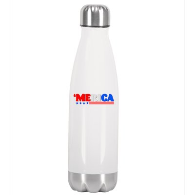 Red White & Blue 'Merica 4th Of July Stainless Steel Insulated Water Bottle