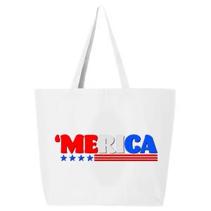 Red White & Blue 'Merica 4th Of July 25L Jumbo Tote