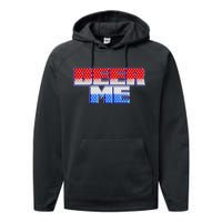 Red White And Blue Beer Me Performance Fleece Hoodie