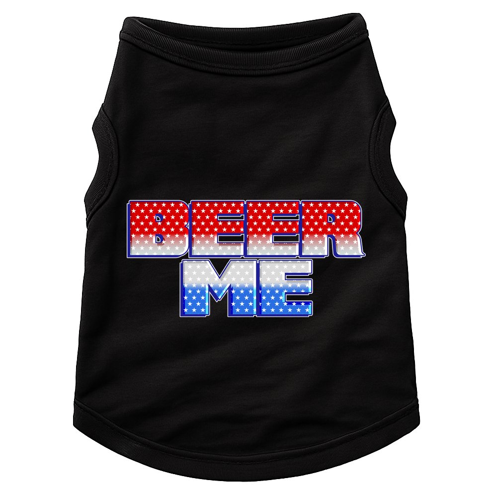 Red White And Blue Beer Me Doggie Tank