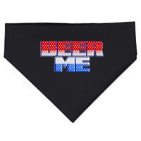 Red White And Blue Beer Me USA-Made Doggie Bandana