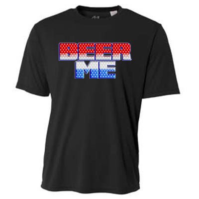 Red White And Blue Beer Me Cooling Performance Crew T-Shirt