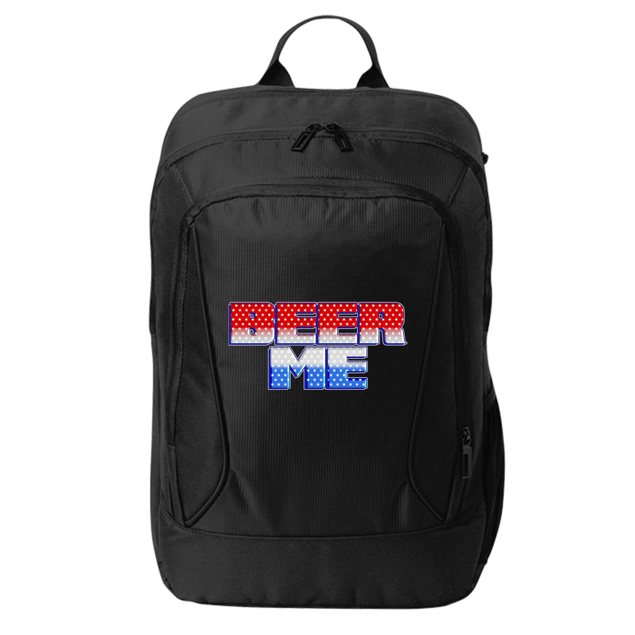 Red White And Blue Beer Me City Backpack
