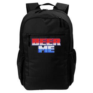 Red White And Blue Beer Me Daily Commute Backpack