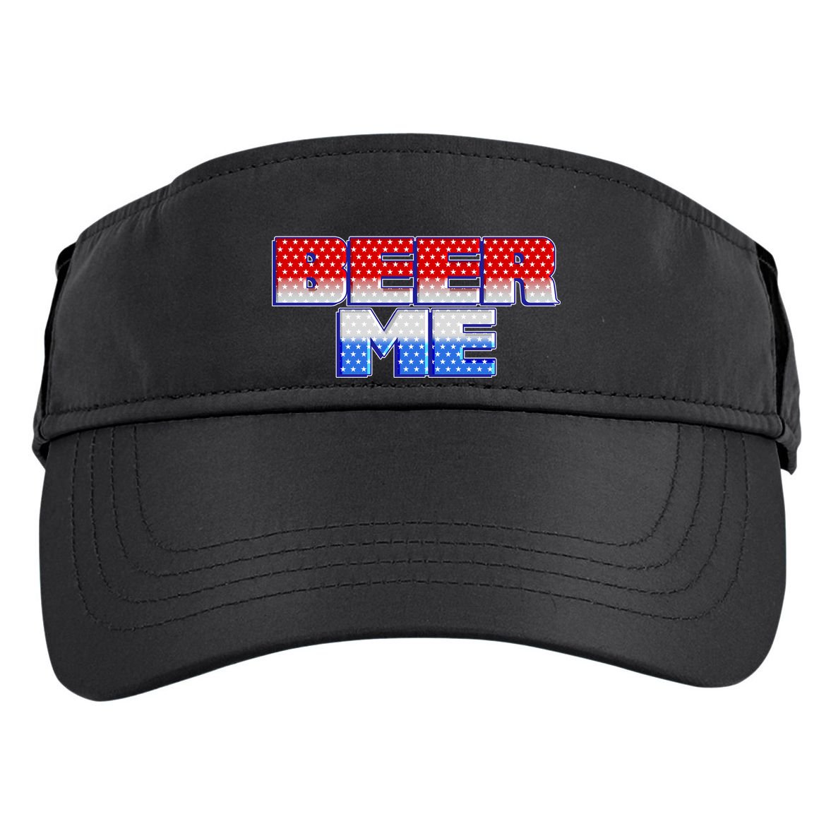 Red White And Blue Beer Me Adult Drive Performance Visor