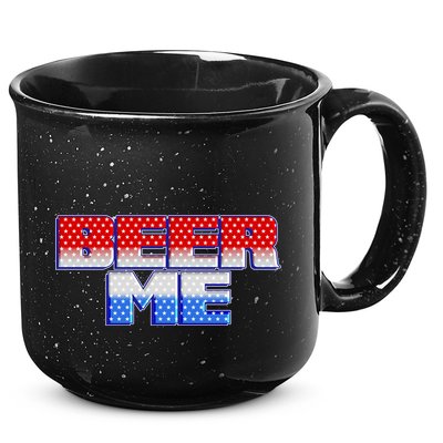 Red White And Blue Beer Me 15oz Campfire Ceramic Mug