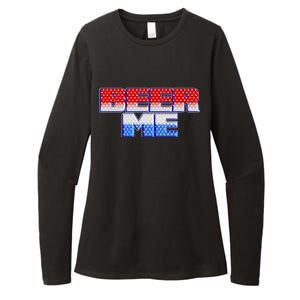 Red White And Blue Beer Me Womens CVC Long Sleeve Shirt