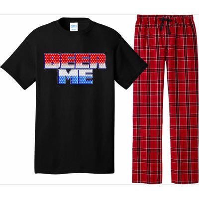 Red White And Blue Beer Me Pajama Set