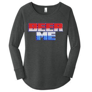 Red White And Blue Beer Me Women's Perfect Tri Tunic Long Sleeve Shirt