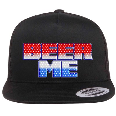 Red White And Blue Beer Me Flatbill Hat