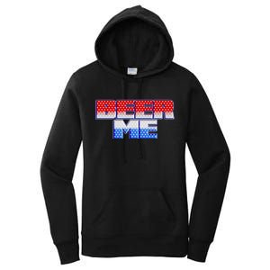 Red White And Blue Beer Me Women's Pullover Hoodie