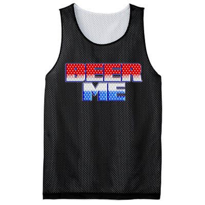 Red White And Blue Beer Me Mesh Reversible Basketball Jersey Tank