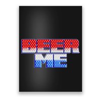 Red White And Blue Beer Me Poster