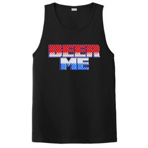 Red White And Blue Beer Me PosiCharge Competitor Tank