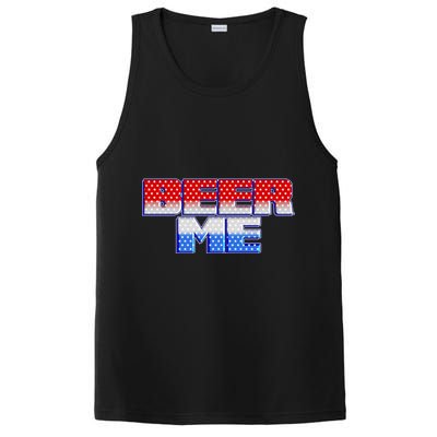Red White And Blue Beer Me PosiCharge Competitor Tank