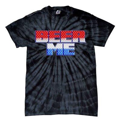 Red White And Blue Beer Me Tie-Dye T-Shirt