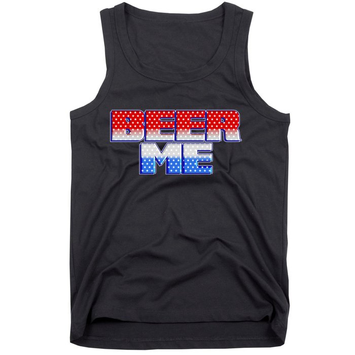 Red White And Blue Beer Me Tank Top