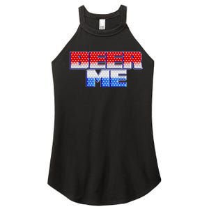 Red White And Blue Beer Me Women's Perfect Tri Rocker Tank