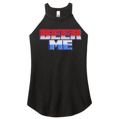 Red White And Blue Beer Me Women’s Perfect Tri Rocker Tank