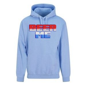 Red White And Blue Beer Me Unisex Surf Hoodie