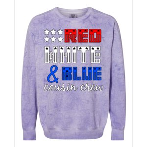 Red White And Blue Cousin Crew Colorblast Crewneck Sweatshirt