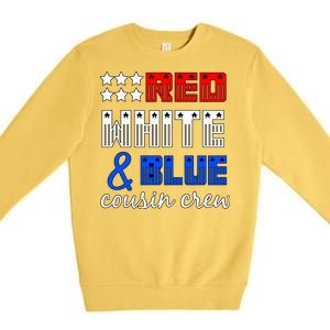 Red White And Blue Cousin Crew Premium Crewneck Sweatshirt