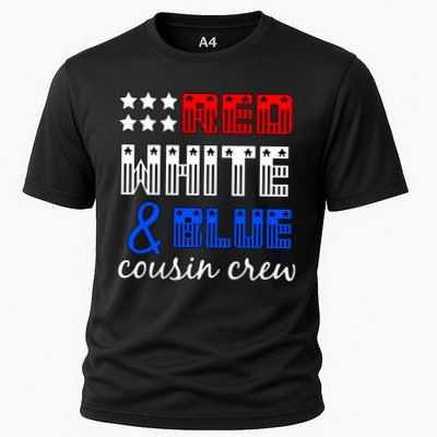 Red White And Blue Cousin Crew Performance Shirt