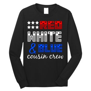 Red White And Blue Cousin Crew Long Sleeve Shirt