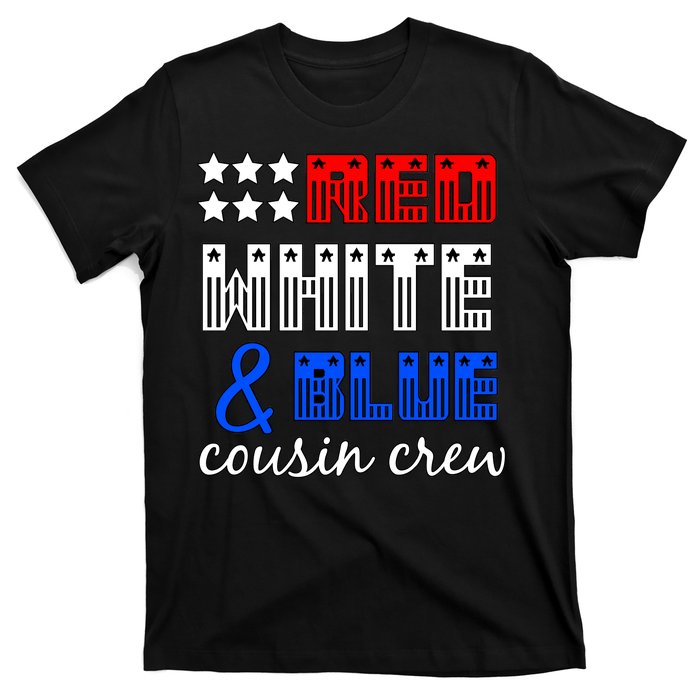 Red White And Blue Cousin Crew T-Shirt