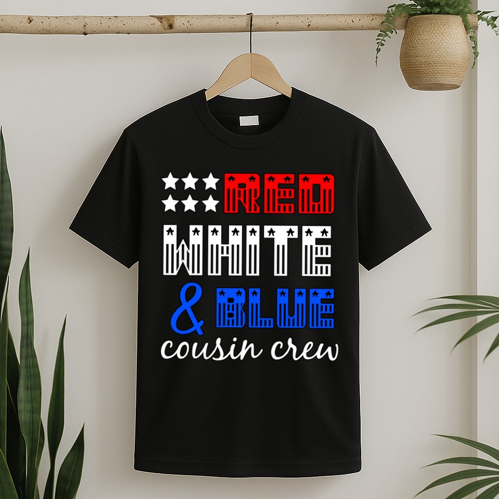Red White And Blue Cousin Crew T-Shirt