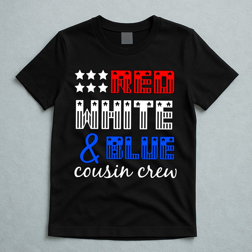Red White And Blue Cousin Crew T-Shirt