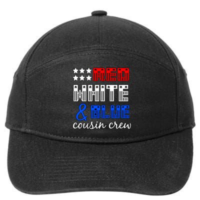 Red White And Blue Cousin Crew 7-Panel Snapback Hat