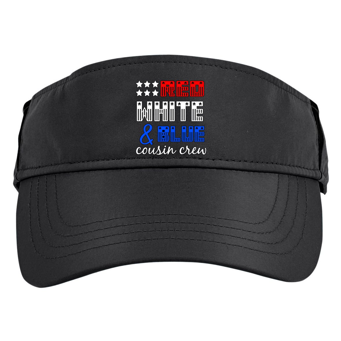 Red White And Blue Cousin Crew Adult Drive Performance Visor
