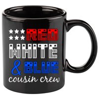 Red White And Blue Cousin Crew 11oz C Handle Ceramic Mug