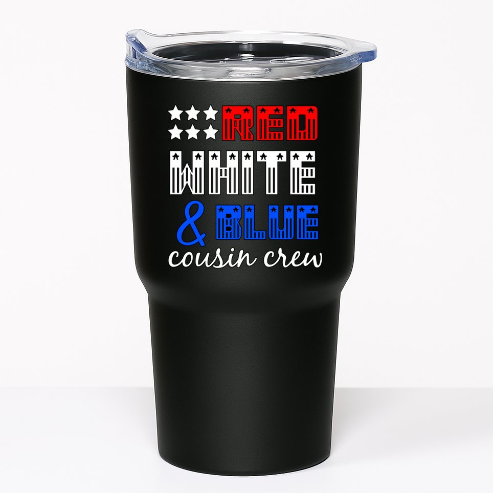 Red White And Blue Cousin Crew Tumbler
