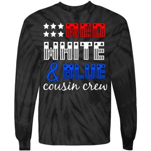 Red White And Blue Cousin Crew Tie-Dye Long Sleeve Shirt