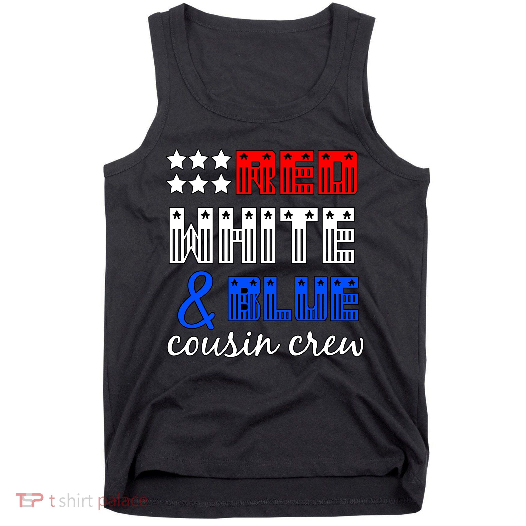 Red White And Blue Cousin Crew Tank Top