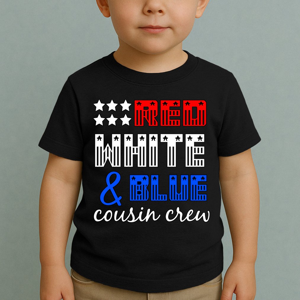 Red White And Blue Cousin Crew Toddler T-Shirt