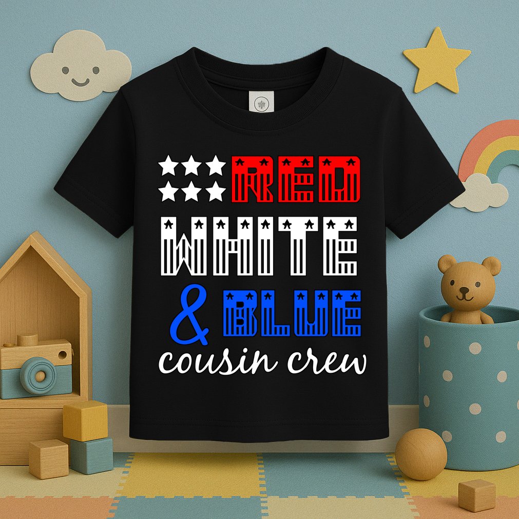 Red White And Blue Cousin Crew Toddler T-Shirt