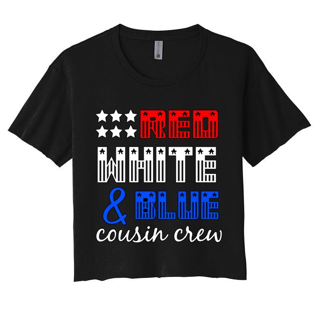 Red White And Blue Cousin Crew Crop Top