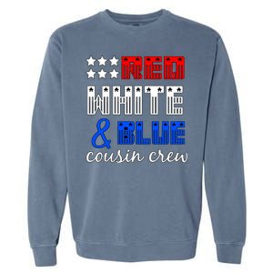 Red White And Blue Cousin Crew Garment-Dyed Sweatshirt