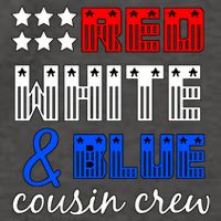 Red White And Blue Cousin Crew Vector Backpack
