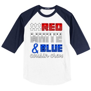 Red White And Blue Cousin Crew Baseball Sleeve Shirt