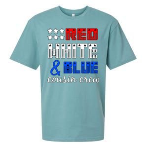 Red White And Blue Cousin Crew Sueded Cloud Jersey T-Shirt