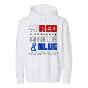 Red White And Blue Cousin Crew Garment-Dyed Fleece Hoodie