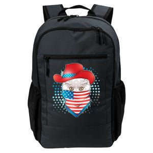 Red White and Blue Cowboy Cat Daily Commute Backpack