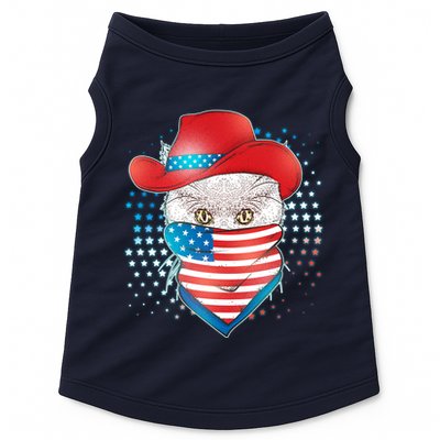 Red White and Blue Cowboy Cat Doggie Tank