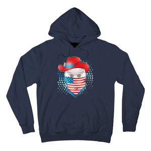 Red White and Blue Cowboy Cat Hoodie