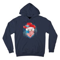 Red White and Blue Cowboy Cat Hoodie