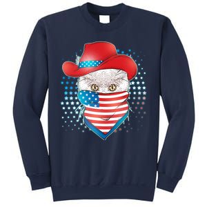 Red White and Blue Cowboy Cat Sweatshirt